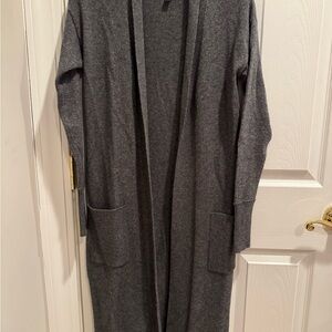 AQUA Gray Cashmere Open Front Cardigan sz xs in mint condition
